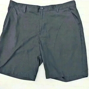 Izod Black Flat Front Quick Dry Golf Shorts